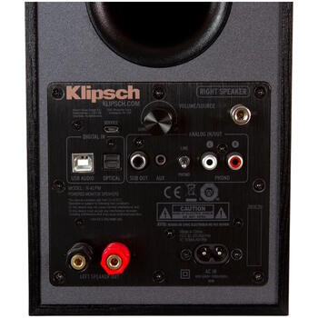 Aktīvie plaukta skaļruņi 2.0 70 W Bluetooth USB optiskā RCA 76–21 kHz R-41PM Melni 1066253 KLIPSCH (1066253)