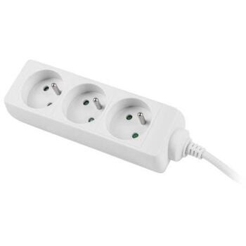 Lanberg удлинитель PS0-03E-0150-W, 1.5м, 3xE розетки, защита от детей (PS0-03E-0150-W)