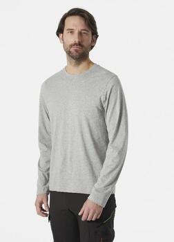 Helly Hansen рабочая рубашка HHWW Classic 79169_930-XL, XL, серая, 100% хлопок, 150 g/m², длинные рукава, воротник в рубчик (79169_930-XL)