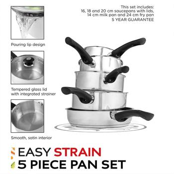 Russell Hobbs RH00543EU7 Easy Strain Pan Set 5pcs (RH00543EU7)