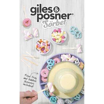 Giles & Posner Шоколадный фонтан EK3428GSPPVDE, 90 Вт, 500 мл, 3 уровня, 17 см размер тарелки, 2 подноса, 100 шпажек (EK3428GSPPVDE)