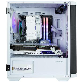 Zalman M4 ARGB White, корпус Mini Tower, 4 вентилятора, 2xUSB 3.0, Audio, Mic, USB 2.0, ARGB, закаленное стекло (M4 White)