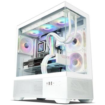Zalman CHRONIX V2 WHITE, корпус ATX Mid-Tower, 3x120mm ARGB вентилятора, белый (CHRONIX V2 WHITE)