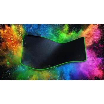 Razer peles paliktnis Goliathus Chroma Extended RZ02-02500300-R3M1, 92cm x 29.4cm x 3mm, melns, mikroteksturēta virsma (RZ02-02500300-R3M1)