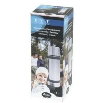 Atom Термос 1L 1825026, 1000ml, нержавеющая сталь, 75°C 6ч, двойные стенки, вакуумная изоляция (1825026)