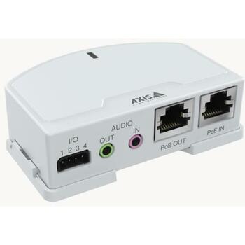 Axis сетевой камерный аксессуар 02553-001 2 RJ45, 1 аудио вход, 1 аудио выход, 1 клеммный блок, PoE, -40 °C до 50 °C (02553-001)