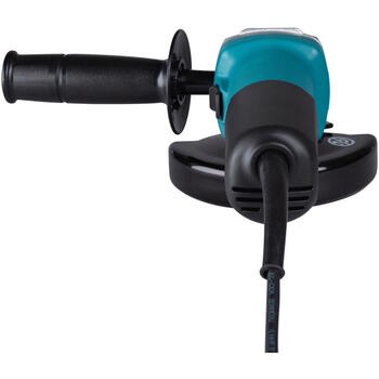 Makita 9558HNRZ угловая шлифовальная машина 840 Вт 125 мм 11 000 об/мин механический редуктор защита от случайного включения боковая рукоять блокировка шпинделя двойная изоляция чёрно-синий (9558HNRZ)