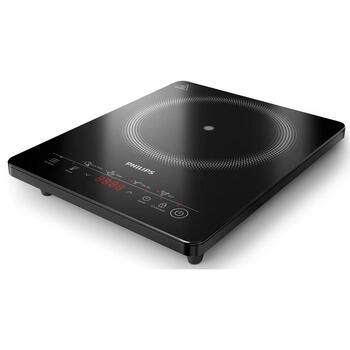 Philips Индукционная плита HD5830/90, 2000 W, 1 конфорка, 8 уровней нагрева, стеклокерамическая поверхность, таймер до 3ч (HD5830/90)