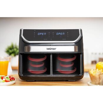 Zelmer Gaisa fritieris ZAF9100 72807097P, 1700 W, 9 l, 2 grozi, 11 programmas, elektroniskais panelis, plastmasa (72807097P)