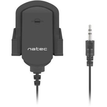 Natec Микрофон NMI-1352 Fox, 1.8м, -58дБ, 3.5мм, проводной, маленький, портативный, конференц-микрофон (NMI-1352)