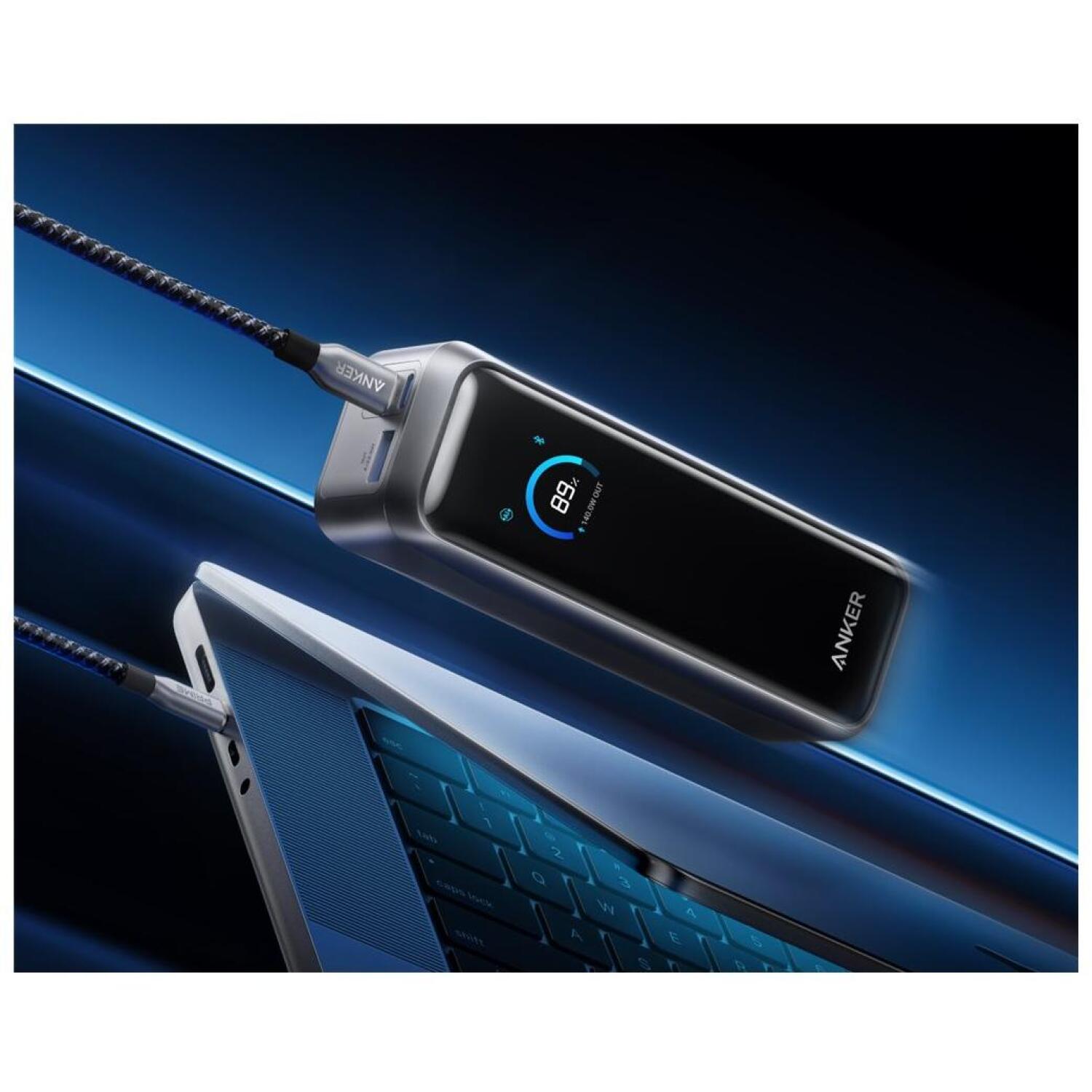 Anker Power Bank A110BH11, 20000 мАч, 220 Вт, 3x 4 pin USB Type A, 2x USB-C, быстрая зарядка (A110BH11)