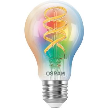 Osram LED spuldze SMART+ MATTER Filament Multicolor Classic A40 4058075850767, E27, 4.8 W, 470 lm, RGBW, Wi-Fi, 2700-6500 K (4058075850767)