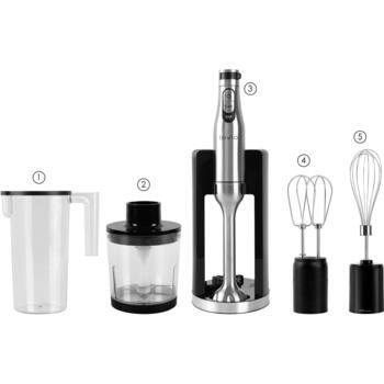 Lovio Блендер LVHBL001, 1200W, 1l, 6 скоростей, нержавеющая сталь, эргономичный дизайн, автоматическое отключение (LVHBL001)