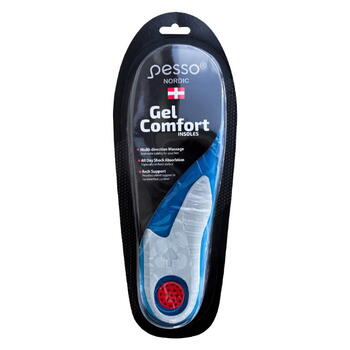 Гелевые стельки Gel Comfort 41-46, Pesso, GELCOMFORT-L, Анатомическая система амортизации: слой геля разной толщины поглощает удары (GELCOMFORT-L)