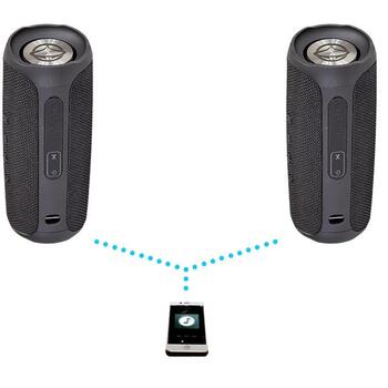 Manta Беспроводная колонка SPK130GO-BL, 10W, 2x5W, IPX4, BK 5.0, 10m, USB, SD, AUX-in, FM, TWS, 3,7V, 1200mAh (SPK130GO-BL)