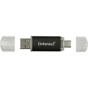 Intenso USB флеш-накопитель 3539490 64 ГБ, USB 3.2 Gen 1, скорость чтения 70 МБ/с, USB Type-A / Type-C, алюминий (3539490)