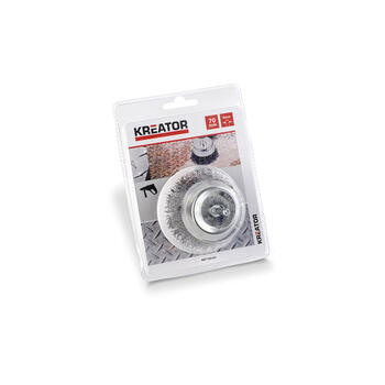 Koniskā birste uz ass 70mm, tērauda sari KRT150103 KREATOR (KRT150103)