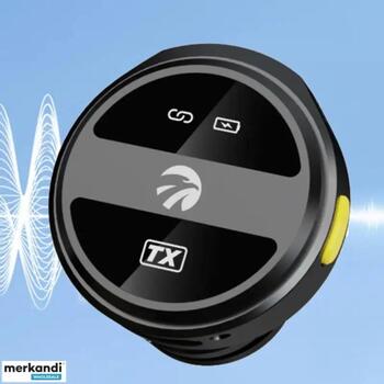 Hawk Mikrofons HW-MIC101, bezvadu, 2.4 GHz, 30m, 400 mAh futrālis, 80 mAh mikrofons, AI trokšņu samazināšana (HW-MIC101)