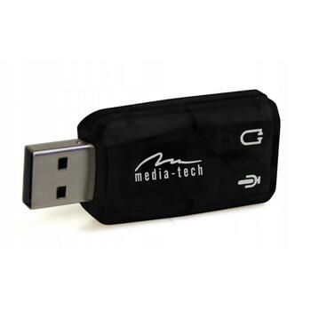Media-Tech VIRTU 5.1 USB ЗВУКОВАЯ КАРТА MT5101, 5.1, USB, 1x 3,5mm minijack наушники, 1x 3,5mm minijack микрофон (MT5101)