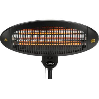 Lund infrasarkanais sildītājs 68792, 2000W, 3 līmeņi, 25m², IP34, 2.1m, kvarca lampa, 5000h, sienas/statīva montāža (68792)