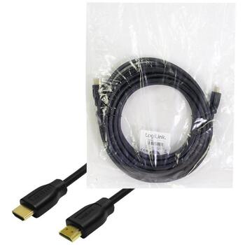 Logilink HDMI kabelis CH0053, 10 m, HDMI A vīriešu uz HDMI A vīriešu, 1.4, 8.16 Gbit/s, 4K/30 Hz, zelta kontakti, ARC, HEC, 3D (CH0053)