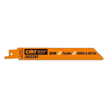CMT полотно для сабельной пилы по дереву и металлу JS922VF-5, 5 шт, 150x1,8-2,6мм, BIM Co8, шаг зубьев 1,8-2,6мм, ширина пропила 0 (JS922VF-5)