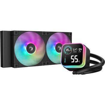 Deepcool CPU dzesētājs LQ240 R-LQ240-BKLSMW-G-1, 2x120mm, 600-2400 apgr./min., 72,04 CFM, 38,71 dB(A), ARGB (R-LQ240-BKLSMW-G-1)