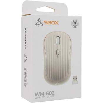 Sbox Беспроводная мышь WM-602BE, 800-1600 DPI, 66g, перезаряжаемая 500 mAh, RF 2.4 GHz, Bluetooth, для правой и левой руки (WM-602BE)