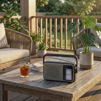 Manta Портативное радио MARDI919BK, 230V, 0.5kg, FM/AM, USB-C, разъем для наушников, телескопическая антенна (MARDI919BK)