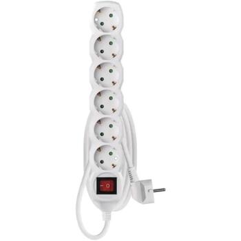 Emos Удлинитель P1621R, 1,5м, 6x2P+PE, 3680W, PVC, выключатель, защита от детей (P1621R)