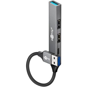 Goobay dokstacija 74458, 5 Gbit/s, gaiši pelēka, USB centrmezgls (74458)