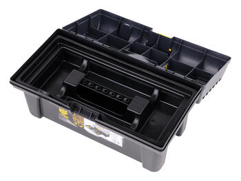 Vorel Ящик для инструментов 78800, 41.5см, 22.6см, 20см, 400мм, пластик, ручка, съемный лоток, защелка, запираемый (78800)