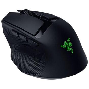 Razer ergonomiska bezvadu spēļu pele Basilisk Mobile RZ01-04310100-R3G1, 18000 DPI, 10 pogas, 76 g, RGB apgaismojums (RZ01-04310100-R3G1)