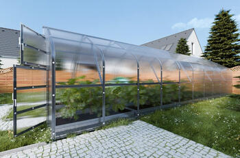 Siltumnīca KLASIKA DROP 2,5x12m ar 6mm polikarbonāta KLASIKA GREENHOUSE (25012006D)