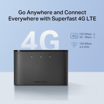 Mercusys мобильный маршрутизатор MT110, 4G LTE, 150 Мбит/с загрузка, 50 Мбит/с выгрузка, 2200 мАч, 10 часов работы, 10 устройств (MT110)