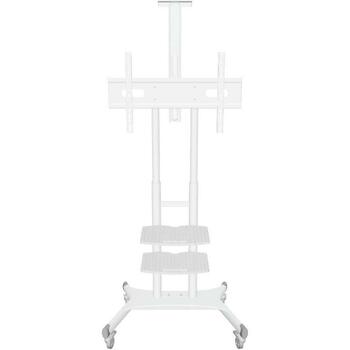 Onkron ТВ подставка TS1881-W, 50-86 дюймов, максимальная нагрузка 105.9 кг, регулировка высоты 1350-1650 мм, 2 полки, 4 колеса (TS1881-W)