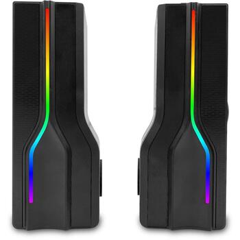 Media-Tech Звуковая панель MT3175, 8W, 180Hz-20000Hz, Bluetooth, RGB подсветка, 2.0 система (MT3175)