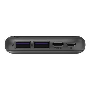 Navitel PWR10 MX Black, 10000mAh, 3.7V, 37Wh, 2xUSB-A, divvirzienu USB-C, mikro-USB, aizsardzība pret pārlādēšanu (PWR10 MX Black)