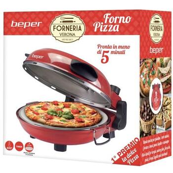 Beper Устройство для Выпечки Пиццы P101CUD300, 1200W, 400°C, 5 режимов, 31см плита, огнеупорный камень, таймер (P101CUD300)