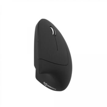 Sbox VM-065W vertikālā pele, VM-065, USB 2.0, RF 2.4 GHz, optiskais sensors, 800/1200/1600 DPI, 6 pogas, 2xAAA, melna (VM-065)