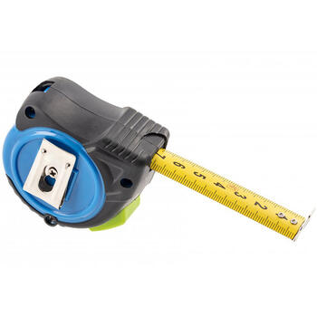 Hogert HT4M405 mērlente, 3m, 16mm, II klase, neilona pārklājums, abpusēja skala, automātiska fiksācija, jostas klipsis (HT4M405)