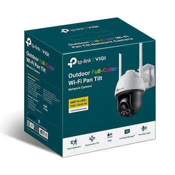 VIGI 4MP уличная цветная Wi-Fi Pan Tilt сетевую камеру, TP-Link, VIGI C540-W, 4 MP, 4 мм, IP66, H.265+/H.265/H.264+/H.264 (VIGIC540-W(4MM))