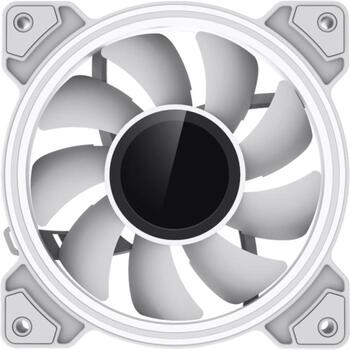 Gamemax Вентилятор корпуса DUAL RING INFINITY WH, 120mm, 1200rpm, 47cfm, 30dB, ARGB вентилятор (DUAL RING INFINITY WH)