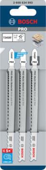 Figūrzāģiem PRO MULTI MATERIAL THICK AND THIN T345XF FIGŪRZĀĢA ASMENS BOSCH 2608634993 (2608634993)