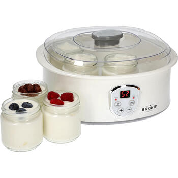 Browin Йогуртница 801015, 7 банок, 1.3 L, 20 W, 1-48 ч, 20-60 °C, сетевой шнур (801015)