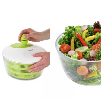 Leifheit Trend 1023069 salātu žāvētājs, ergonomisks rokturis, piemērots kreiļiem un labročiem (1023069)