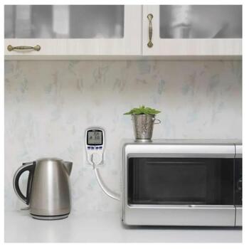 Emos измеритель энергии P5822, 3 680 W, 2 W–3 680 W, 0 kWh–9 999 kWh, 9 999 часов, защита от детей, LED-индикация (P5822)
