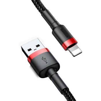 Baseus Cafule USB Lightning кабель CALKLF-C19, 1,5A, 2m, Apple Lightning, USB, нейлоновый плетеный, алюминиевый разъем (CALKLF-C19)