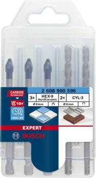 HEX-9 HardCeramic 6mm Mix:3xHEX-9 & 2xCYL-3 (2608900596)