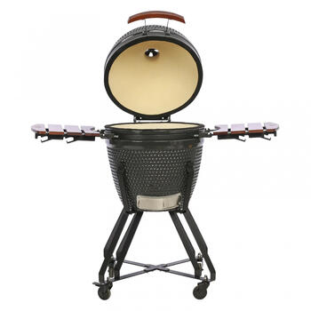 Гриль Kamado керамический угольный 21″ с аксессуарами Kamado Classic 21″ Ø 55 см керамический корпус приготовление в двух зонах TBG21GRAY-01 Темно серый TunaBone (TBG21GRAY-01)